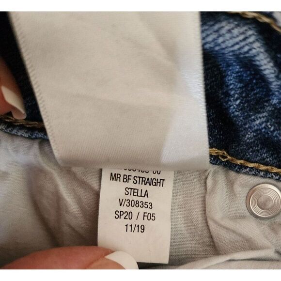 Old Navy Boyfriend Midrise Stella Straight Leg Jeans Womens 16 Blue - Picture 6 of 7